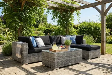 Bahamas Divanmodul - Loungebord utomhus 75x75 cm till soffor - Grå - Utemöbler - Trädgårdsbord & Utebord - Soffbord utomhus & loungebord