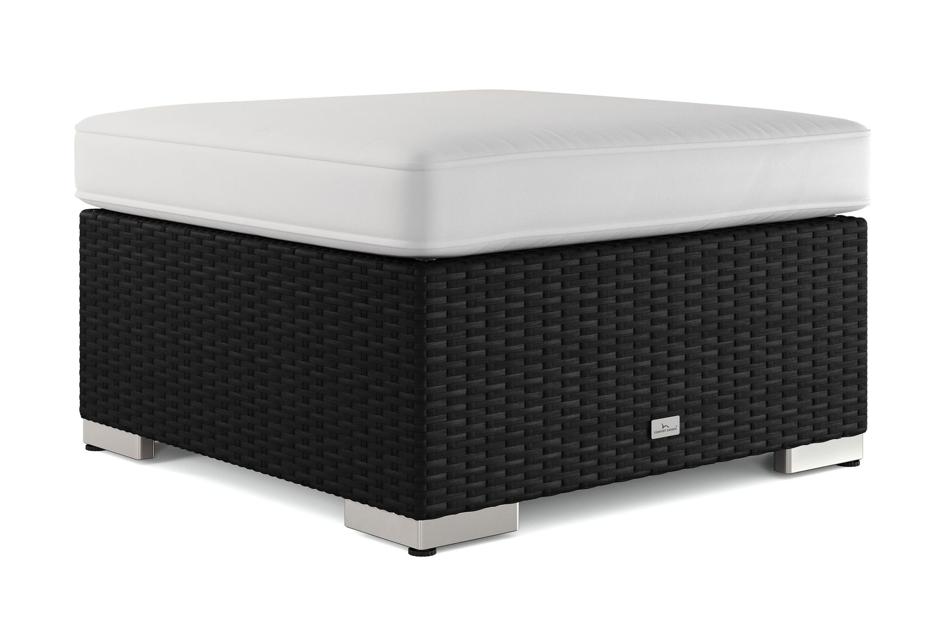 bahamas divanmodul - loungebord utomhus 75x75 cm till soffor - svart