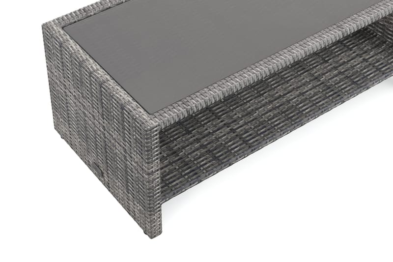 Bahamas Loungbord och Soffbord med hylla Utomhus 113 cm Kons - Utemöbler - Trädgårdsbord & Utebord - Soffbord utomhus & loungebord