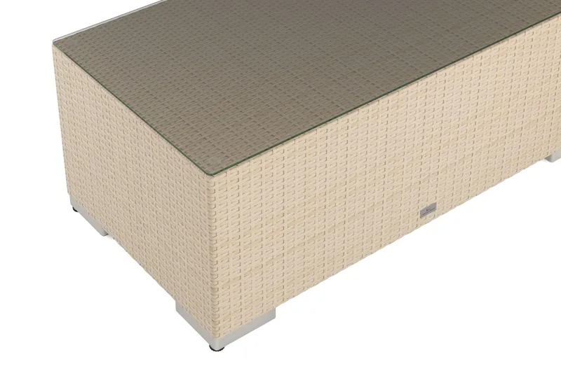 Bahamas Soffbord Utomhus 113x58 cm Konstrotting - Beige - Utemöbler - Trädgårdsbord & Utebord - Soffbord utomhus & loungebord