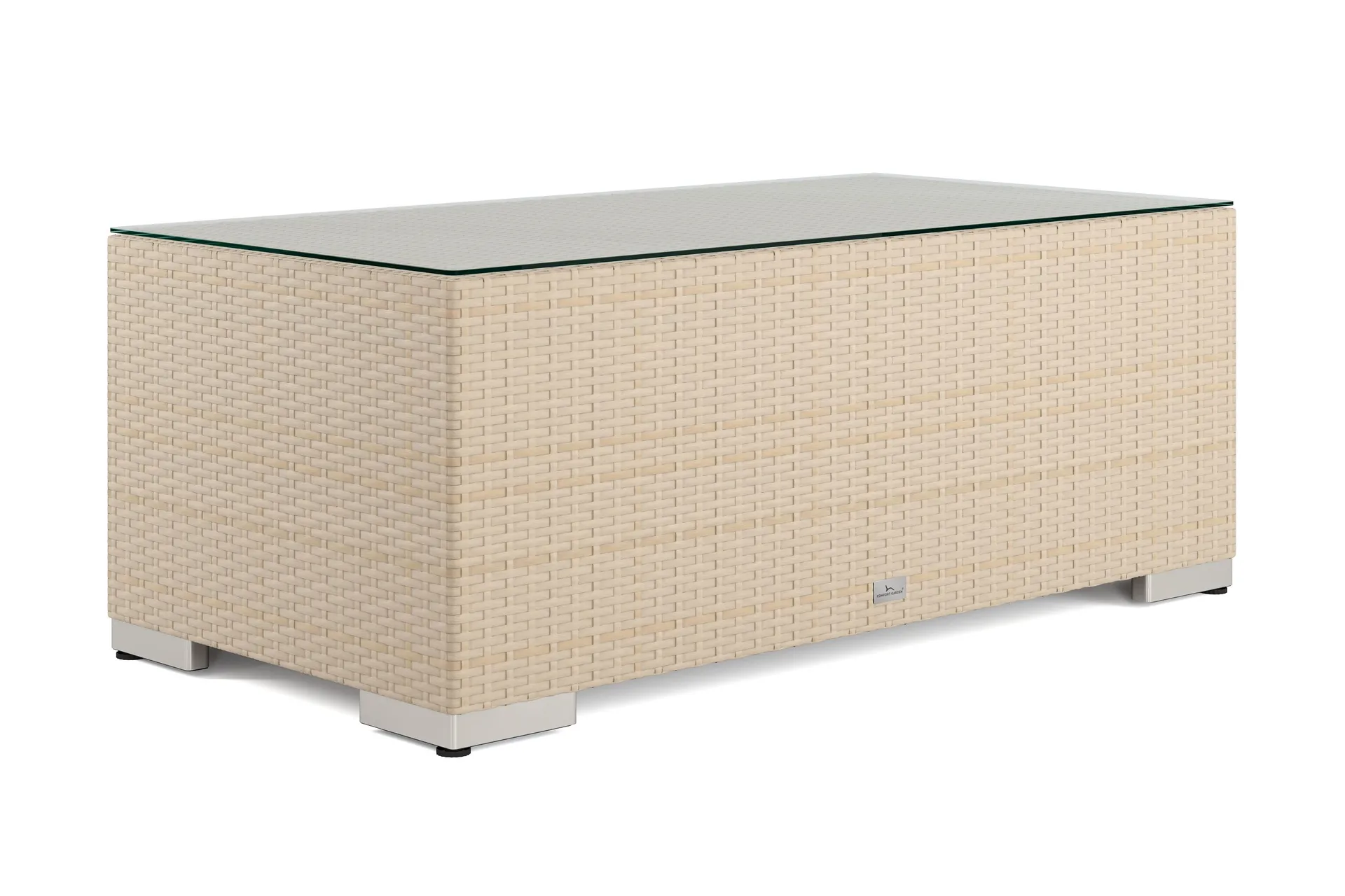 bahamas soffbord utomhus 113x58 cm konstrotting - beige