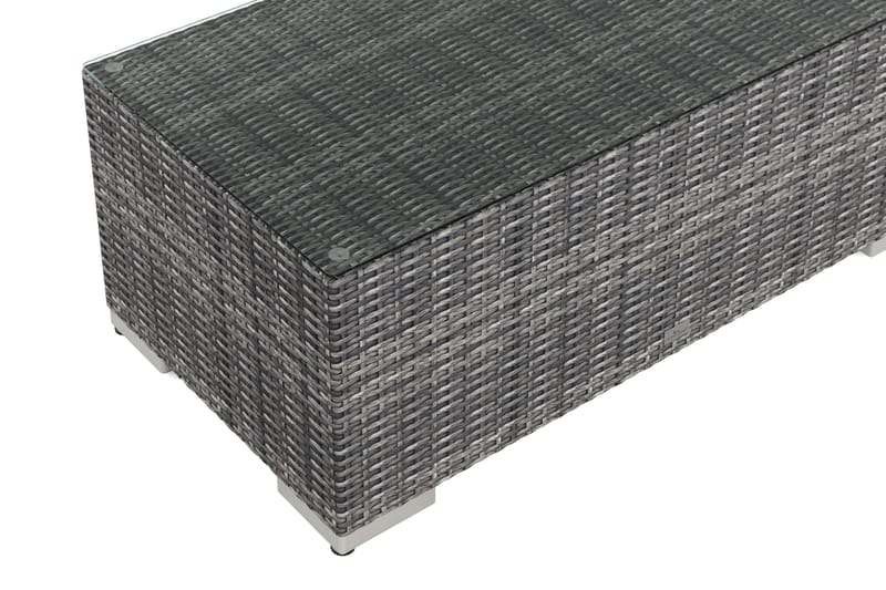 Bahamas Soffbord Utomhus 113x58 cm Konstrotting - Grå - Utemöbler - Trädgårdsbord & Utebord - Soffbord utomhus & loungebord