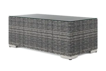 Bahamas Soffbord Utomhus 113x58 cm Konstrotting - Grå - Utemöbler - Trädgårdsbord & Utebord - Soffbord utomhus & loungebord