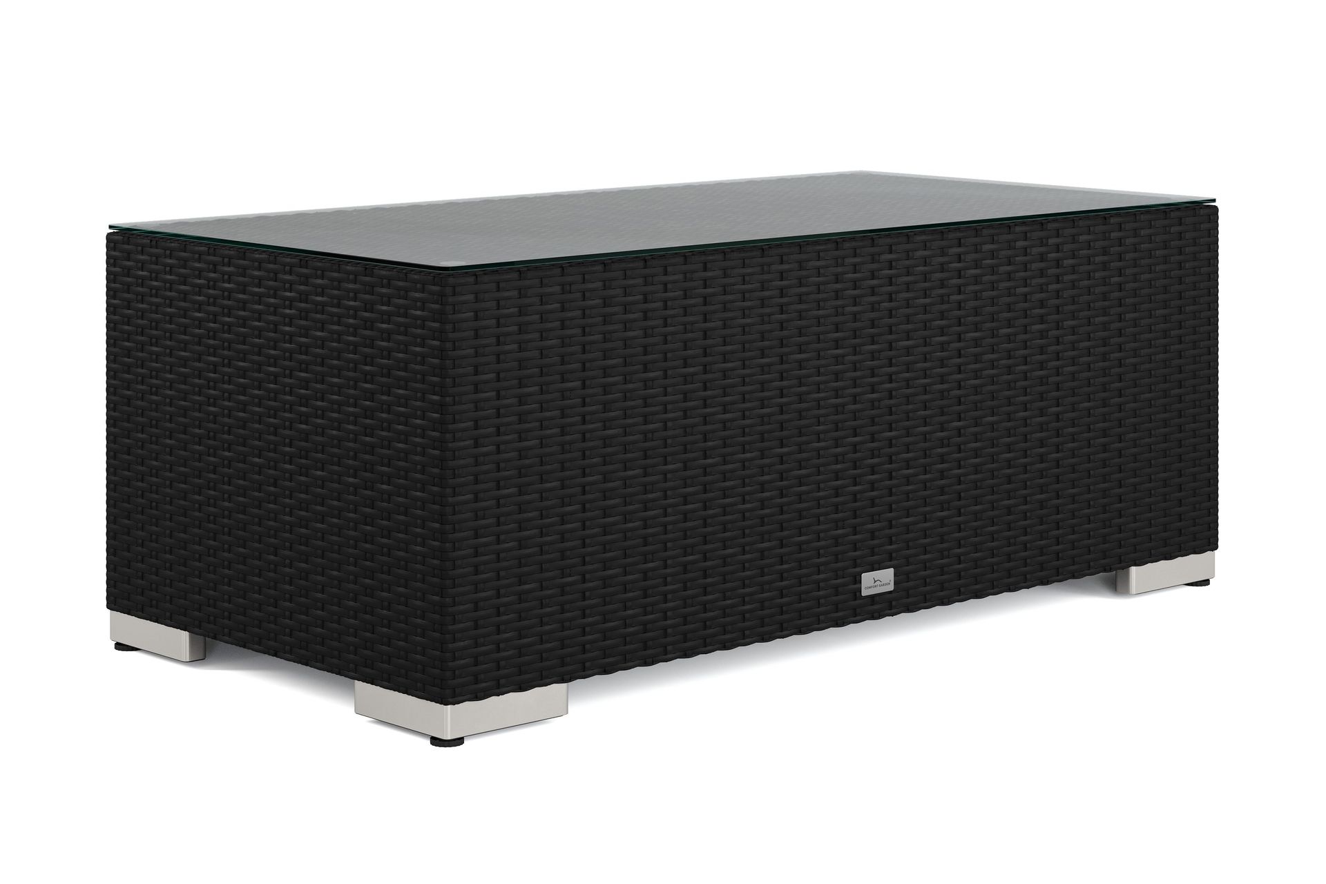 bahamas soffbord utomhus 113x58 cm konstrotting - svart