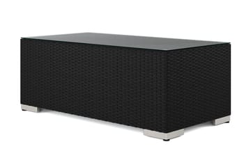 Bahamas Soffbord Utomhus 113x58 cm Konstrotting - Svart - Utemöbler - Trädgårdsbord & Utebord - Soffbord utomhus & loungebord