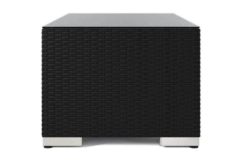 Bahamas Soffbord Utomhus 113x58 cm Konstrotting - Svart - Utemöbler - Trädgårdsbord & Utebord - Soffbord utomhus & loungebord