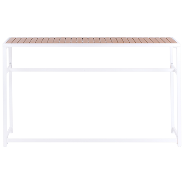 Barbord utomhus Avetrana 50x150 cm - Vit/Brun - Utemöbler - Trädgårdsbord & Utebord - Barbord utomhus