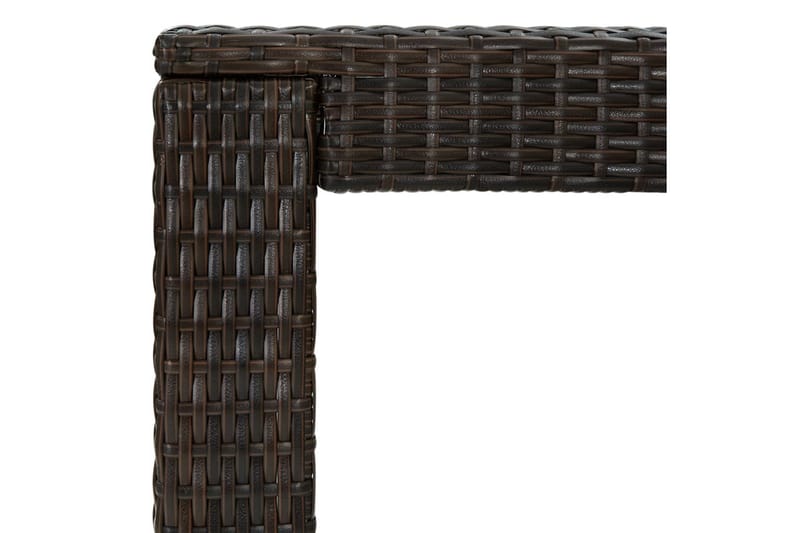 Barbord för trädgård brun 100x60,5x110,5 cm konstrotting - Brun - Utemöbler - Trädgårdsbord & Utebord - Barbord utomhus
