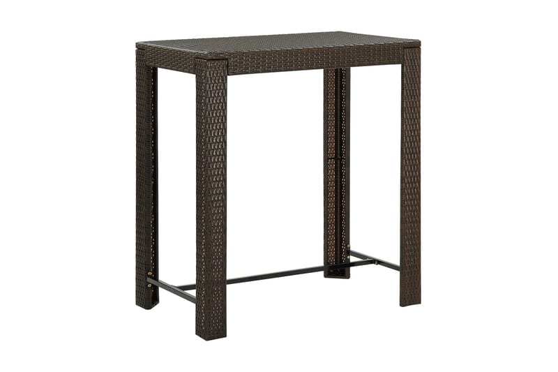 Barbord för trädgård brun 100x60,5x110,5 cm konstrotting - Brun - Utemöbler - Trädgårdsbord & Utebord - Barbord utomhus
