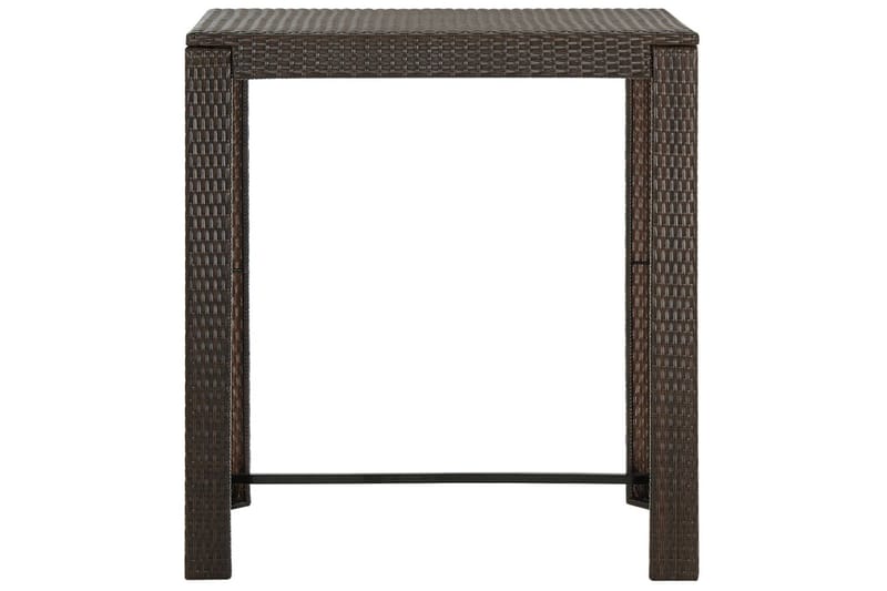 Barbord för trädgård brun 100x60,5x110,5 cm konstrotting - Brun - Utemöbler - Trädgårdsbord & Utebord - Barbord utomhus