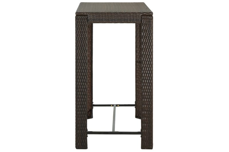 Barbord för trädgård brun 100x60,5x110,5 cm konstrotting - Brun - Utemöbler - Trädgårdsbord & Utebord - Barbord utomhus