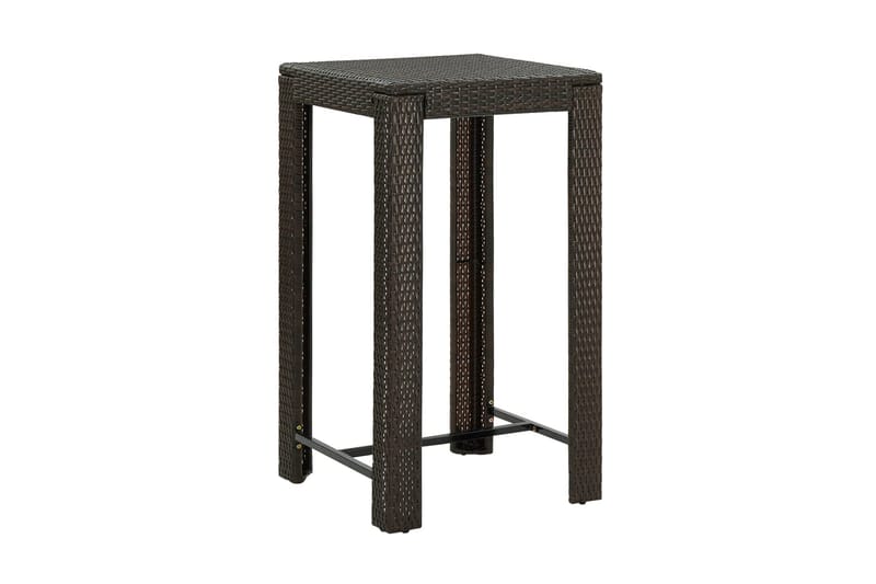 Barbord för trädgård brun 60,5x60,5x110,5 cm konstrotting - Brun - Utemöbler - Trädgårdsbord & Utebord - Barbord utomhus