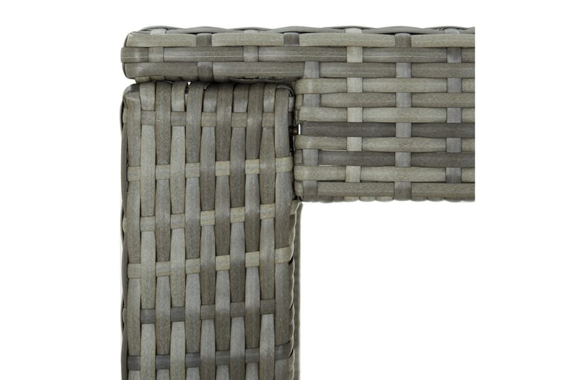 Barbord för trädgård grå 100x60,5x110,5 cm konstrotting - Grå - Utemöbler - Trädgårdsbord & Utebord - Barbord utomhus