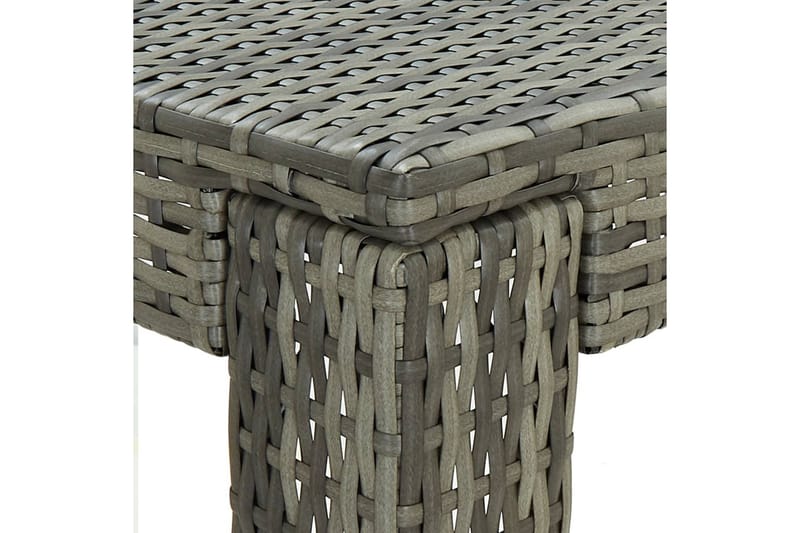 Barbord för trädgård grå 100x60,5x110,5 cm konstrotting - Grå - Utemöbler - Trädgårdsbord & Utebord - Barbord utomhus