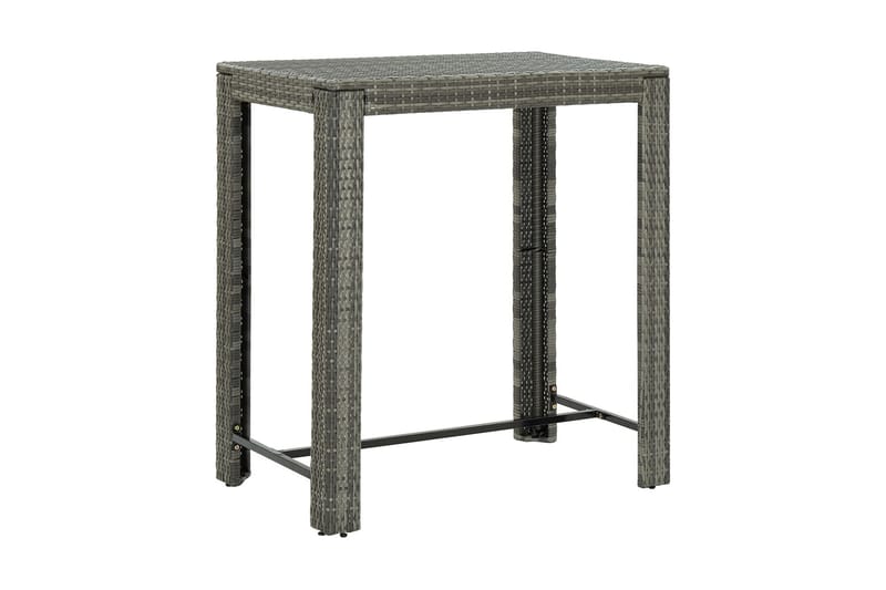 Barbord för trädgård grå 100x60,5x110,5 cm konstrotting - Grå - Utemöbler - Trädgårdsbord & Utebord - Barbord utomhus