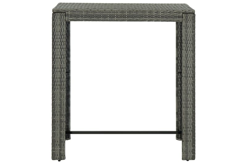 Barbord för trädgård grå 100x60,5x110,5 cm konstrotting - Grå - Utemöbler - Trädgårdsbord & Utebord - Barbord utomhus