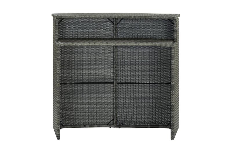 Barbord för trädgård grå 120x55x110 cm konstrotting - Grå - Utemöbler - Trädgårdsbord & Utebord - Barbord utomhus