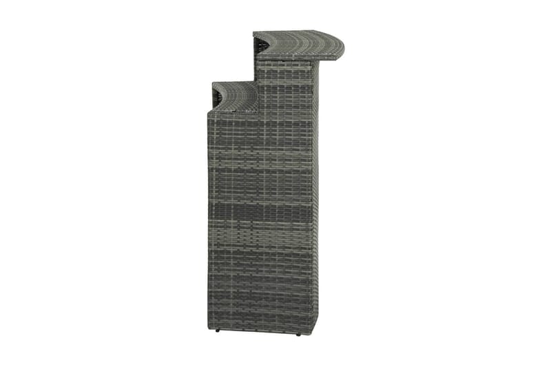 Barbord för trädgård grå 120x55x110 cm konstrotting - Grå - Utemöbler - Trädgårdsbord & Utebord - Barbord utomhus
