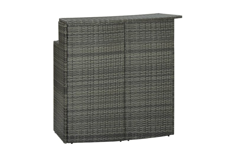 Barbord för trädgård grå 120x55x110 cm konstrotting - Grå - Utemöbler - Trädgårdsbord & Utebord - Barbord utomhus