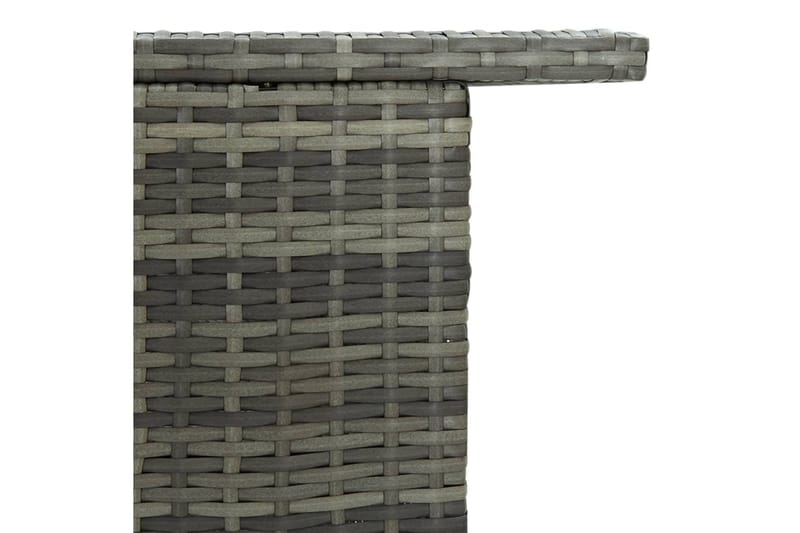 Barbord för trädgård grå 120x55x110 cm konstrotting - Grå - Utemöbler - Trädgårdsbord & Utebord - Barbord utomhus