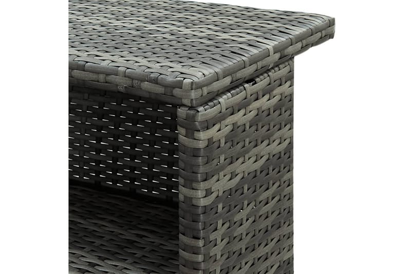 Barbord för trädgård grå 120x55x110 cm konstrotting - Grå - Utemöbler - Trädgårdsbord & Utebord - Barbord utomhus