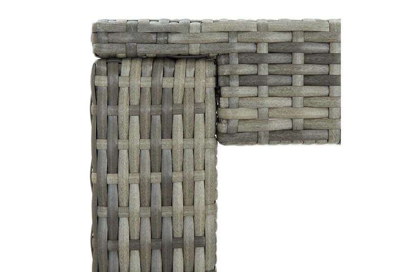 Barbord för trädgård grå 60,5x60,5x110,5 cm konstrotting - Grå - Utemöbler - Trädgårdsbord & Utebord - Barbord utomhus