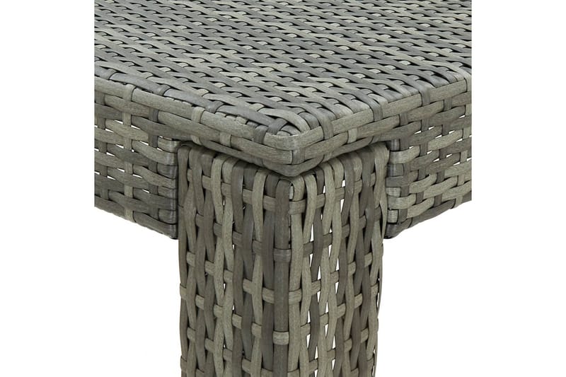 Barbord för trädgård grå 60,5x60,5x110,5 cm konstrotting - Grå - Utemöbler - Trädgårdsbord & Utebord - Barbord utomhus