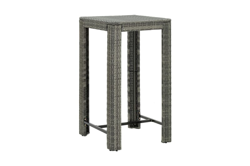 Barbord för trädgård grå 60,5x60,5x110,5 cm konstrotting - Grå - Utemöbler - Trädgårdsbord & Utebord - Barbord utomhus
