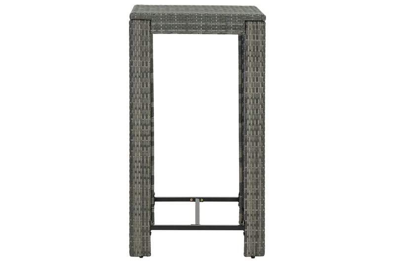 Barbord för trädgård grå 60,5x60,5x110,5 cm konstrotting - Grå - Utemöbler - Trädgårdsbord & Utebord - Barbord utomhus