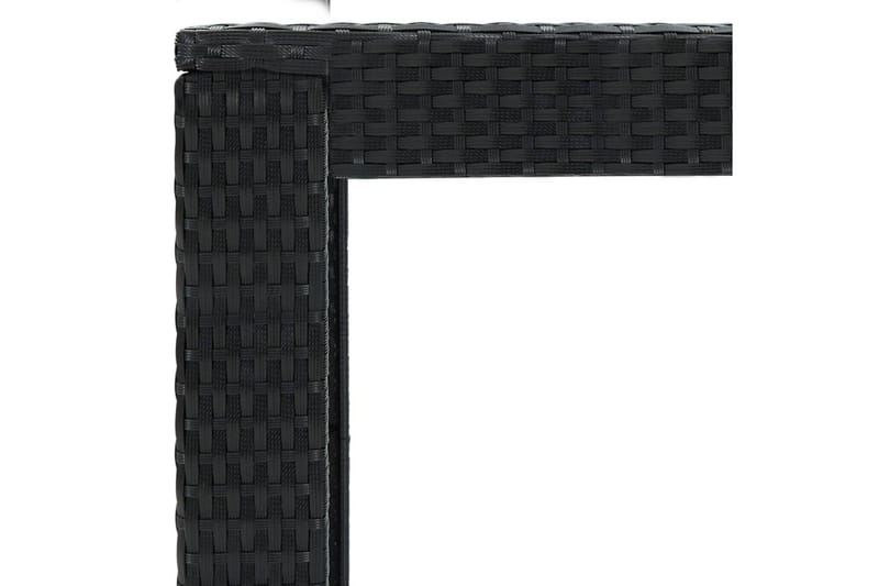 Barbord för trädgård svart 100x60,5x110,5 cm konstrotting - Svart - Utemöbler - Trädgårdsbord & Utebord - Barbord utomhus