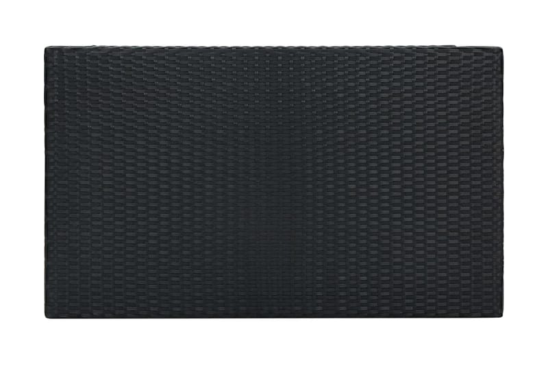 Barbord för trädgård svart 100x60,5x110,5 cm konstrotting - Svart - Utemöbler - Trädgårdsbord & Utebord - Barbord utomhus