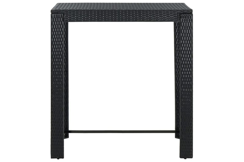 Barbord för trädgård svart 100x60,5x110,5 cm konstrotting - Svart - Utemöbler - Trädgårdsbord & Utebord - Barbord utomhus