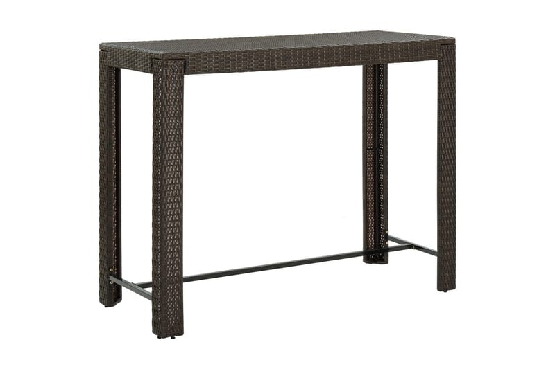 Barbord för trädgården brun 140,5x60,5x110,5 cm konstrotting - Brun - Utemöbler - Trädgårdsbord & Utebord - Barbord utomhus