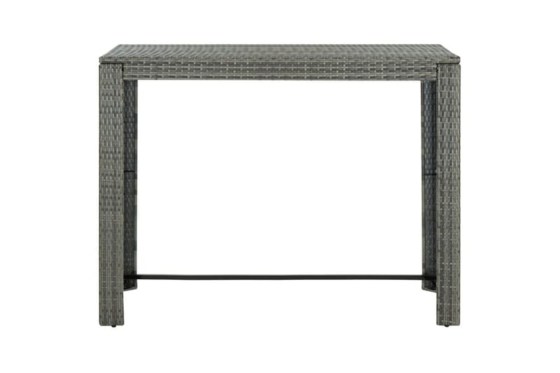 Barbord för trädgården grå 140,5x60,5x110,5 cm konstrotting - Grå - Utemöbler - Trädgårdsbord & Utebord - Barbord utomhus