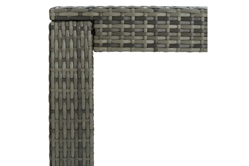 Barbord för trädgården grå 140,5x60,5x110,5 cm konstrotting - Grå - Utemöbler - Trädgårdsbord & Utebord - Barbord utomhus