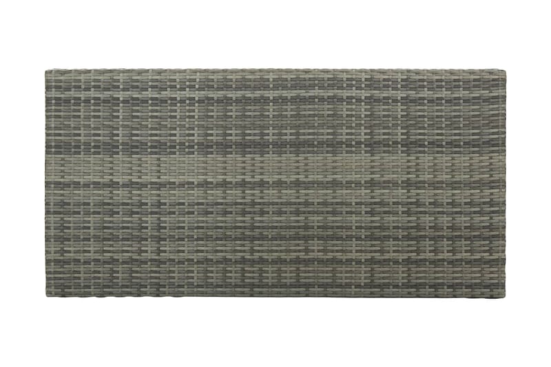 Barbord Utomhus med förvaringshyllor grå 120x60x110 cm konstrotting - Gr�å - Utemöbler - Trädgårdsbord & Utebord - Barbord utomhus