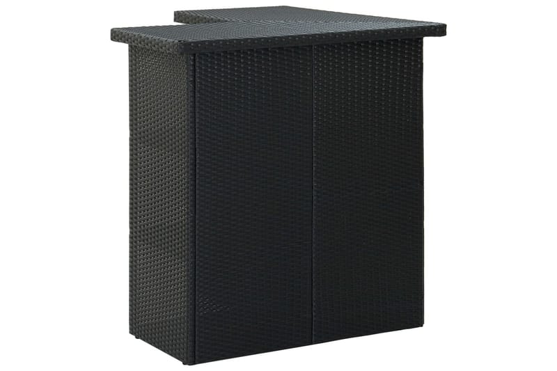Hörnbar svart 100x50x105 cm konstrotting - Svart - Utemöbler - Trädgårdsbord & Utebord - Barbord utomhus
