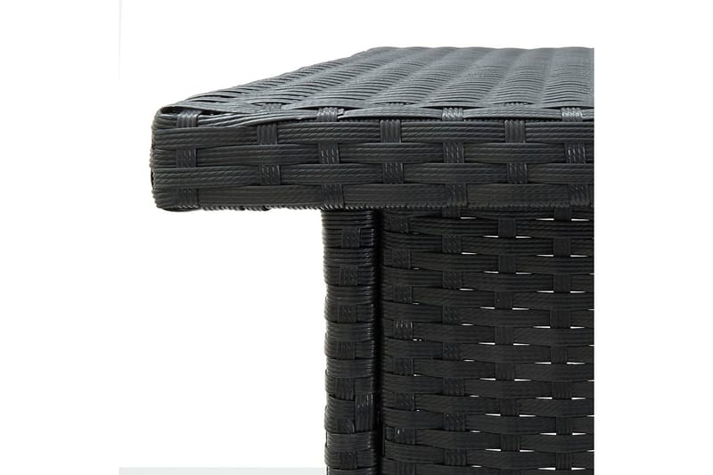 Hörnbar svart 100x50x105 cm konstrotting - Svart - Utemöbler - Trädgårdsbord & Utebord - Barbord utomhus