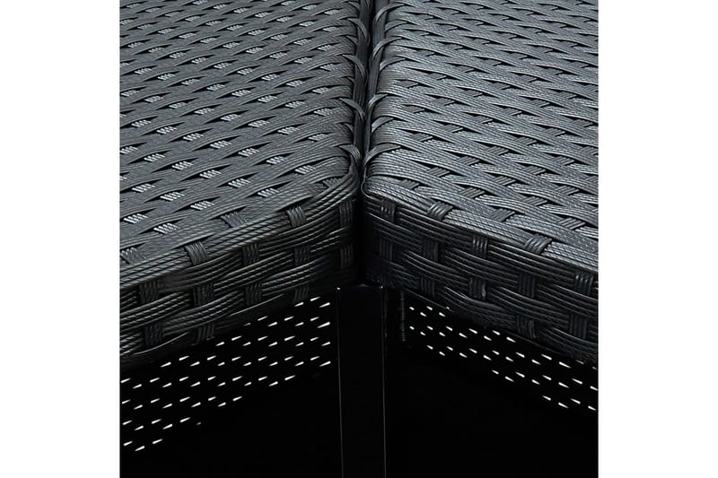 Hörnbar svart 100x50x105 cm konstrotting - Svart - Utemöbler - Trädgårdsbord & Utebord - Barbord utomhus