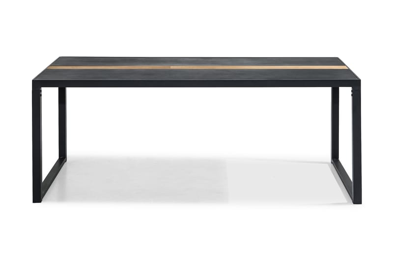BASTIAN Matbord 200x100 Svart/Teak - Matbord ute