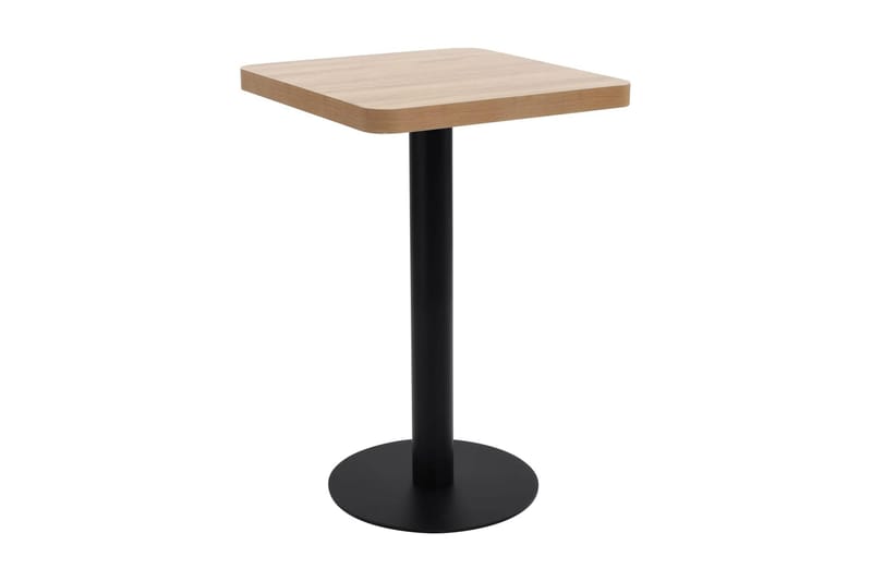 Bistrobord ljusbrun 50x50 cm MDF - Brun - Cafebord