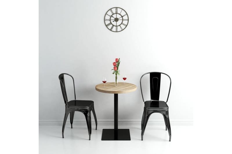 Bistrobord MDF och stål rund 60x75 cm ekfärgad - Beige - Cafebord