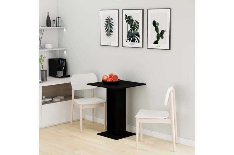 Bistrobord svart 60x60x75 cm spånskiva - Svart - Cafebord