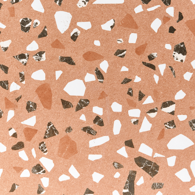 Bistrobord utomhus Adrano 60 cm Terrazzoeffekt Järn - Svart/Orange - Utemöbler - Trädgårdsbord & Utebord - Cafebord