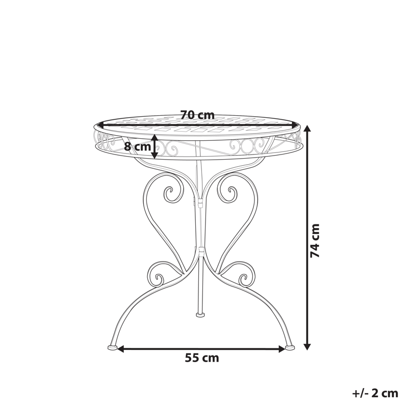 Bistrobord utomhus Albinia 70 cm Järn - Blå - Utemöbler - Trädgårdsbord & Utebord - Cafebord