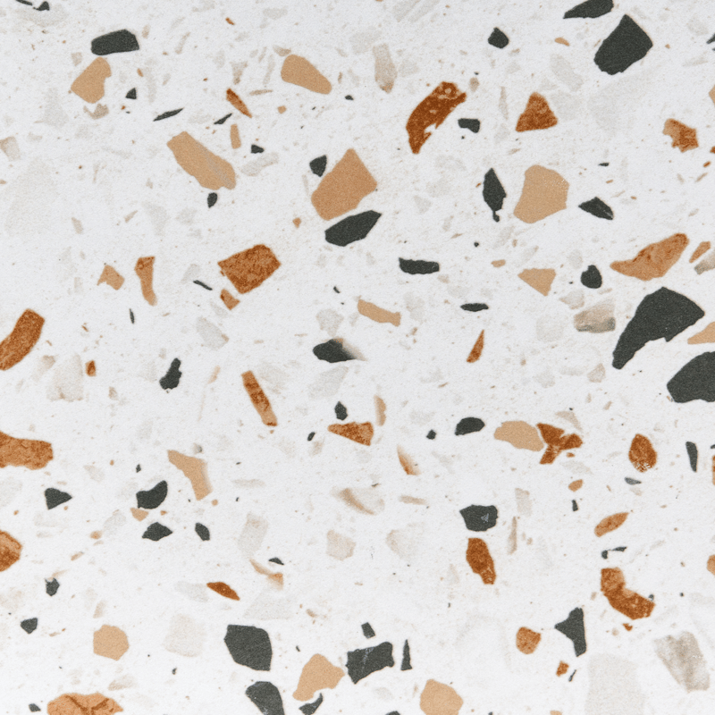 Bistrobord utomhus Artena 60 cm Terrazzoeffekt Järn - Svart/Vit - Utemöbler - Trädgårdsbord & Utebord - Cafebord