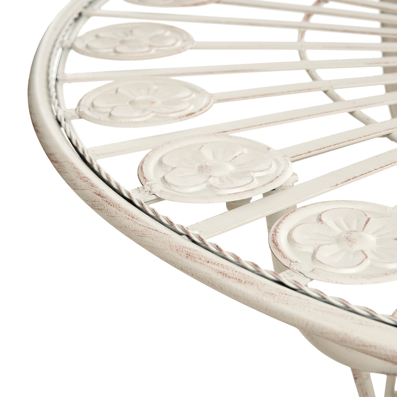 Bistrobord utomhus Coggia 80 cm Järn - Beige - Utemöbler - Trädgårdsbord & Utebord - Cafebord