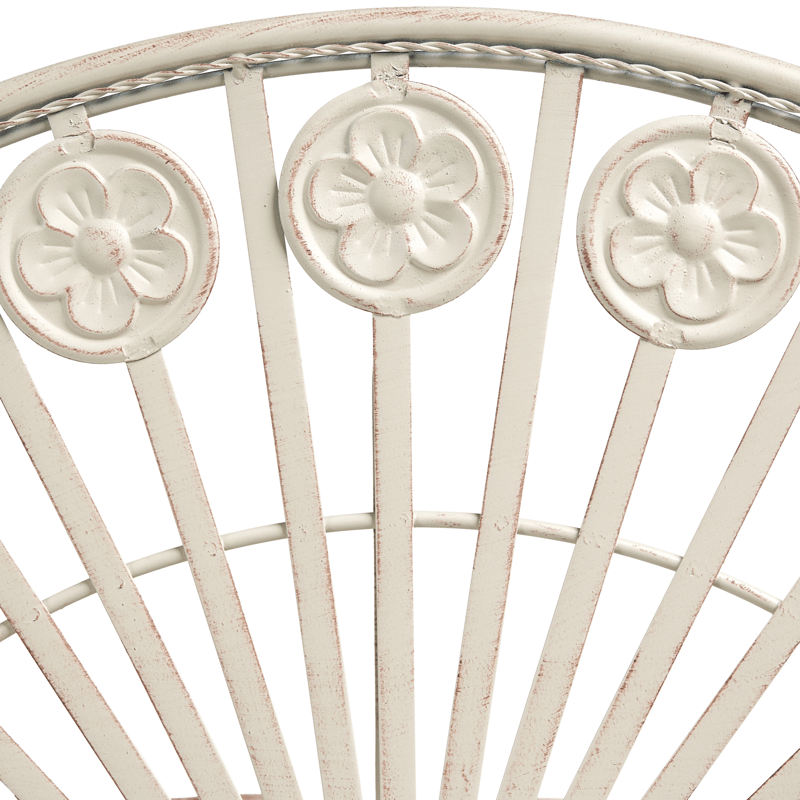 Bistrobord utomhus Coggia 80 cm Järn - Beige - Utemöbler - Trädgårdsbord & Utebord - Cafebord