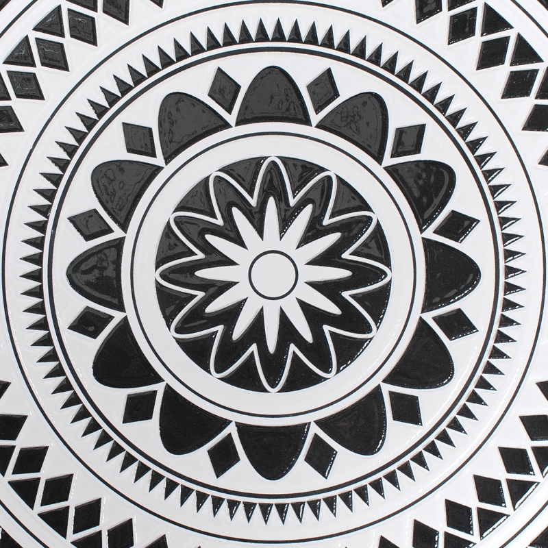 Bistrobord utomhus Comiso 60 cm Järn - Svart/Vit - Utemöbler - Trädgårdsbord & Utebord - Cafebord