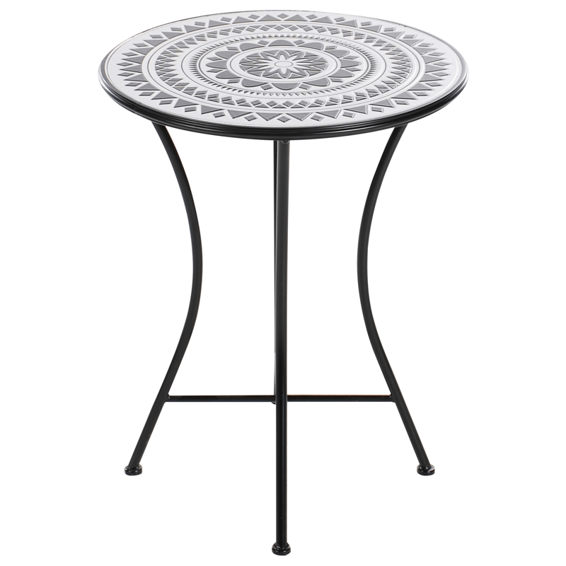 Bistrobord utomhus Comiso 60 cm Järn - Svart/Vit - Utemöbler - Trädgårdsbord & Utebord - Cafebord